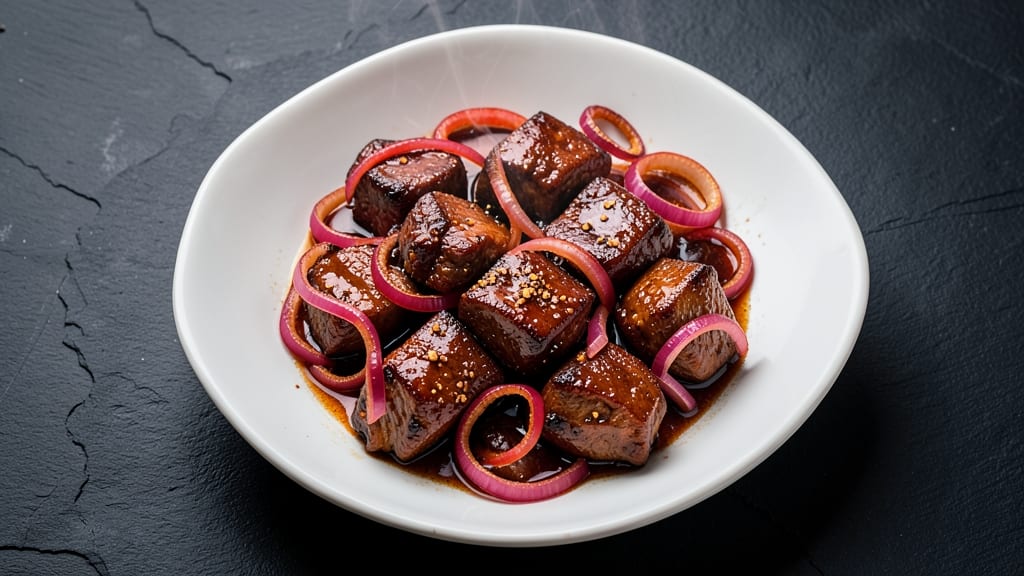 Beef and Onion Chinese Recipe: Fragrant Five-Spice Braise With Silky Soy Glaze