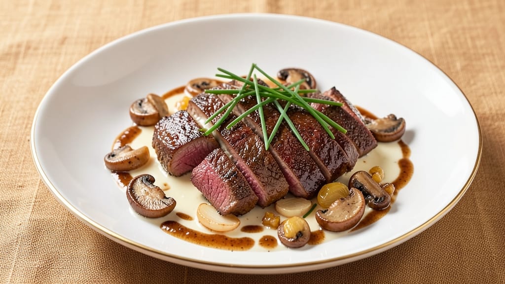 Beat Bobby Flay's Beef Stroganoff Recipe: Wine-Braised Mushroom Sauce Over Egg Noodles