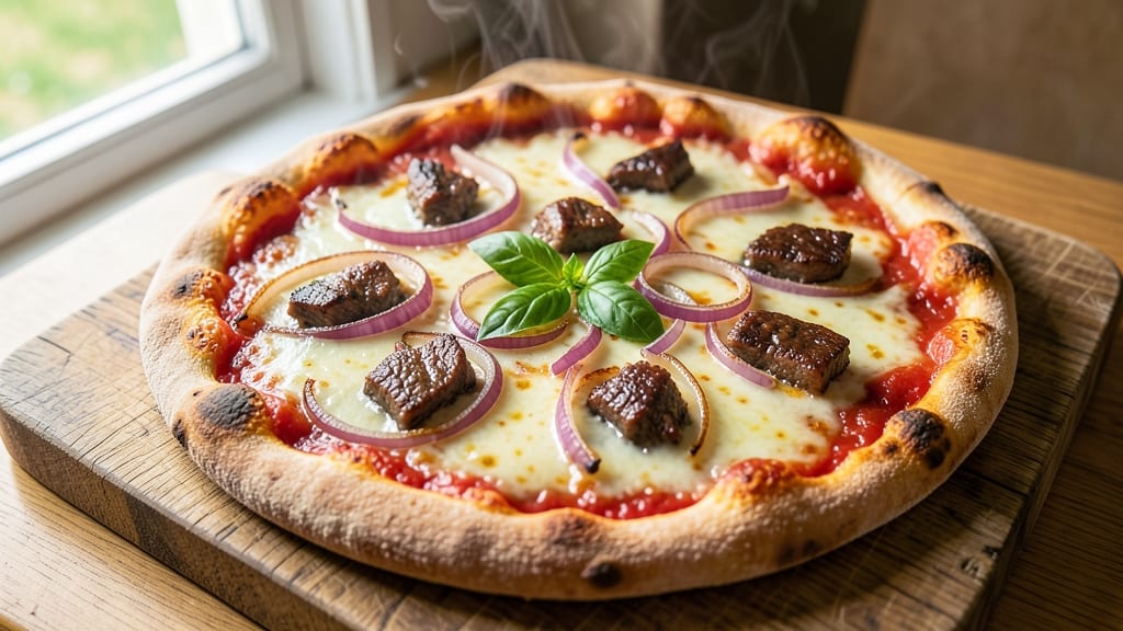 Beef and Onion Pizza Recipe: Crispy Crust with Savory Caramelized Layers