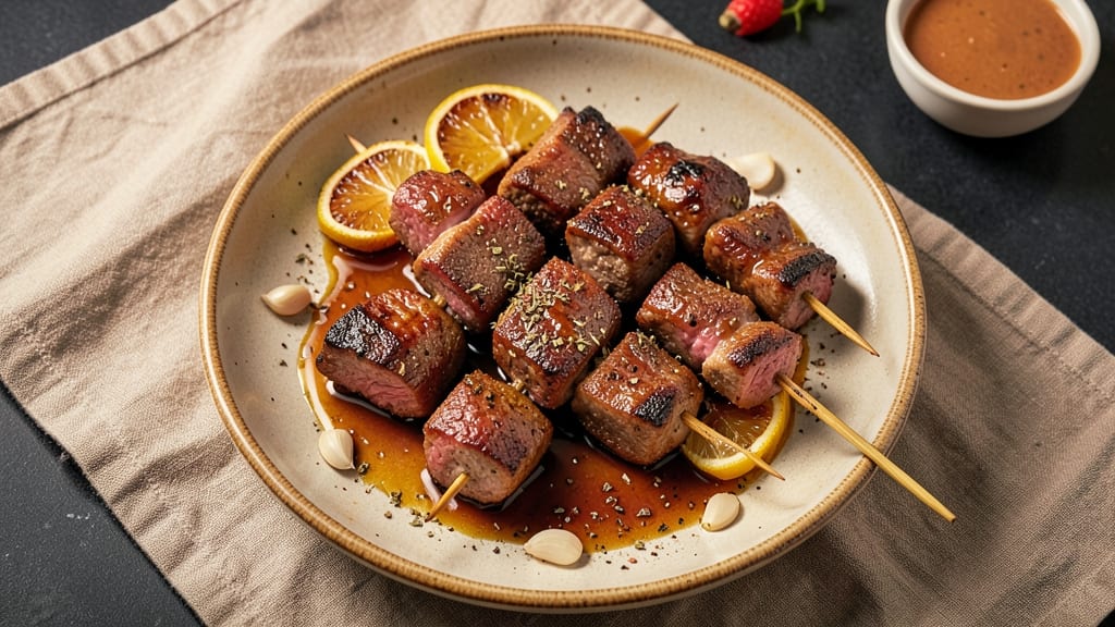 Baked Beef Kebabs Recipe: Crispy-Edged, Charred-Center Bites