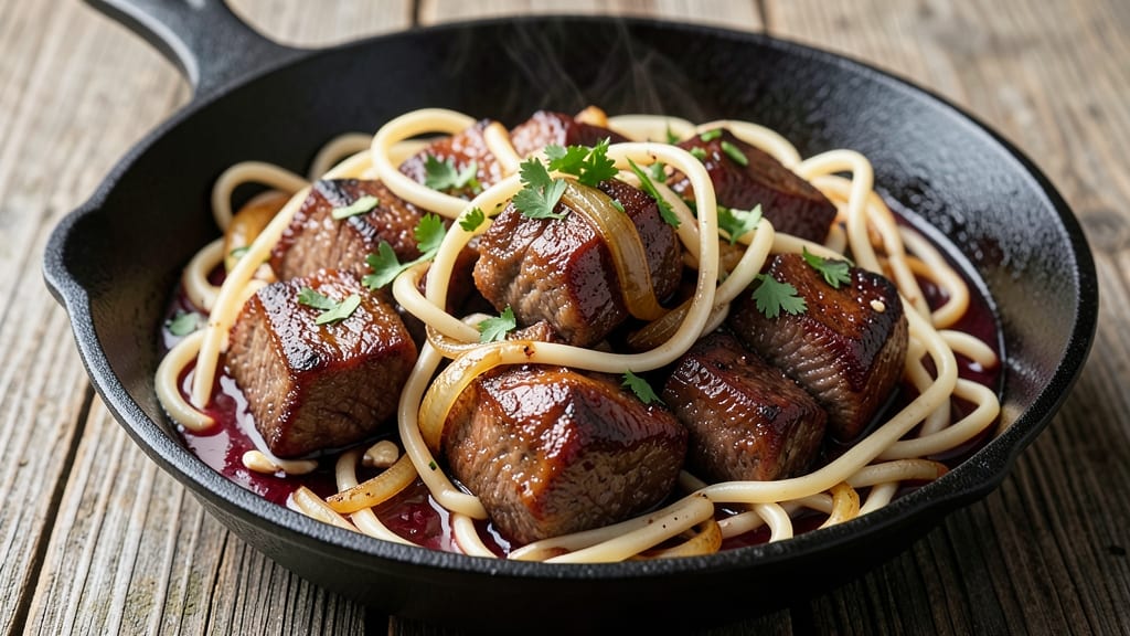 Beef and Noodles Dutch Oven Recipe: Deep-Wine Braised Beef with Al Dente Egg Noodles
