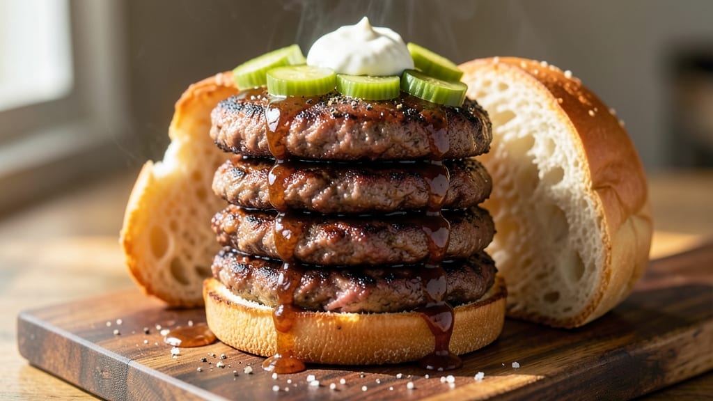 Barbecue Beef Burgers Recipe: Smoky Char and Juicy Centers in 20 Minutes