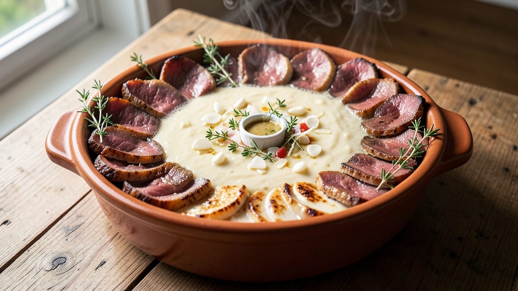 Beef and Chicken Fondue Recipe: Dipping Magic With Warm Cheese Rivers