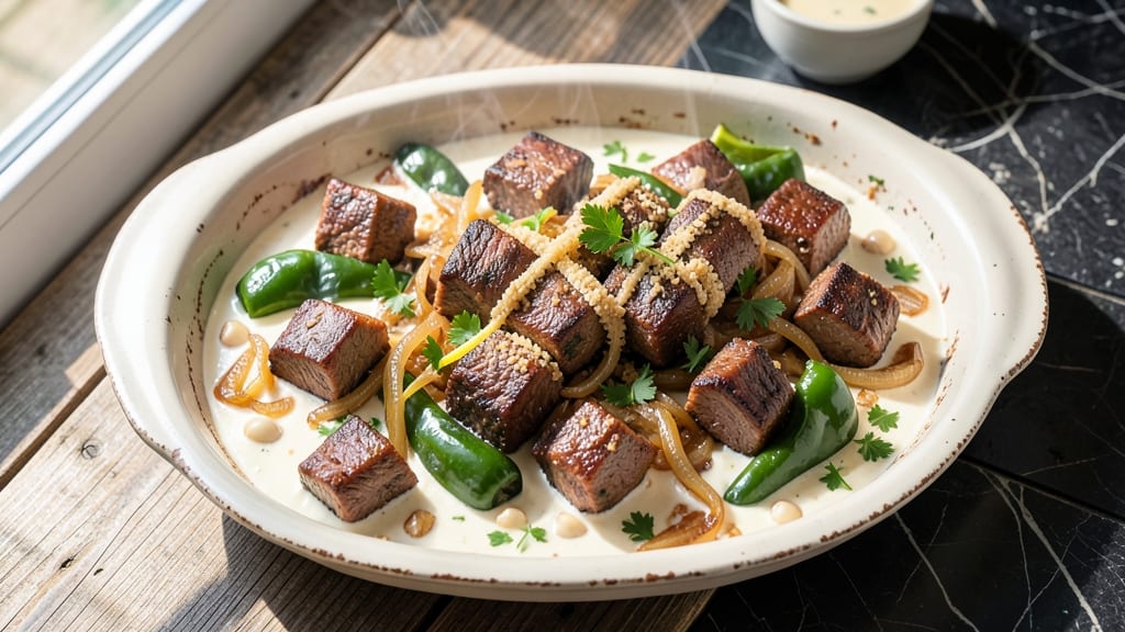 Beef and Green Pepper Casserole Recipe: One-Pan Cheesy Crunch with Fresh Herb Topping