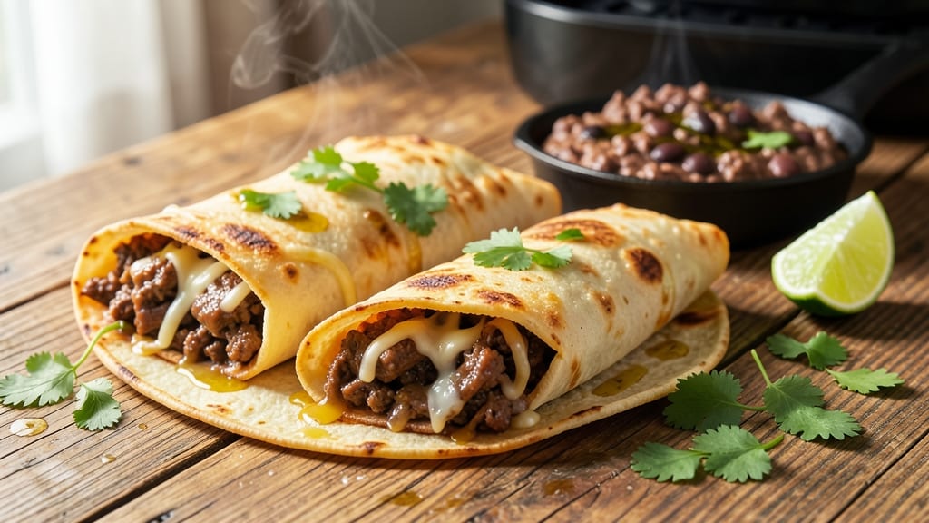 Air Fryer Beef Chimichangas Recipe: Crispy Shells With Gooey Cheese Rivers