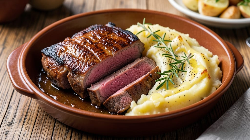 Beef and Mash Recipe: British Pub-Style Gravy and Creamy Spuds