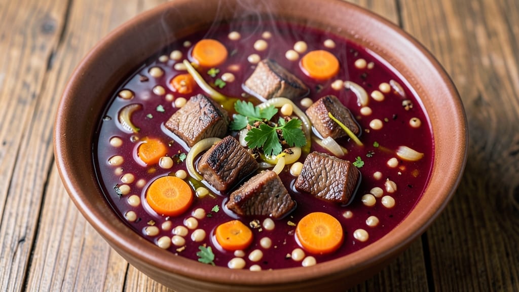 Beef Barley Soup Recipe with Red Wine: Deep Umami Braise With Earthy Pearling Barley