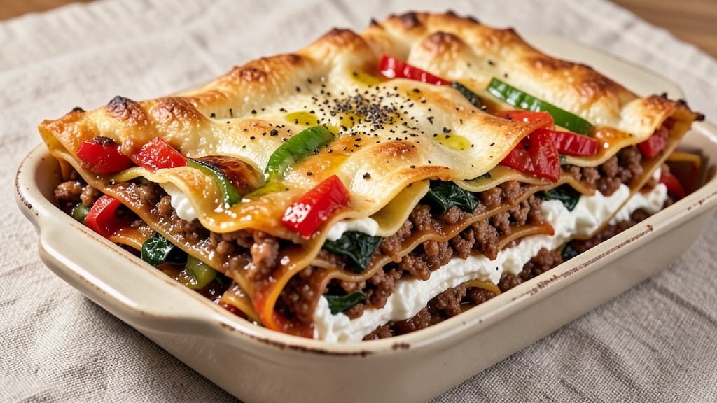Beef and Veg Lasagna Recipe: Layers of Rich Tomato and Melty Cheese