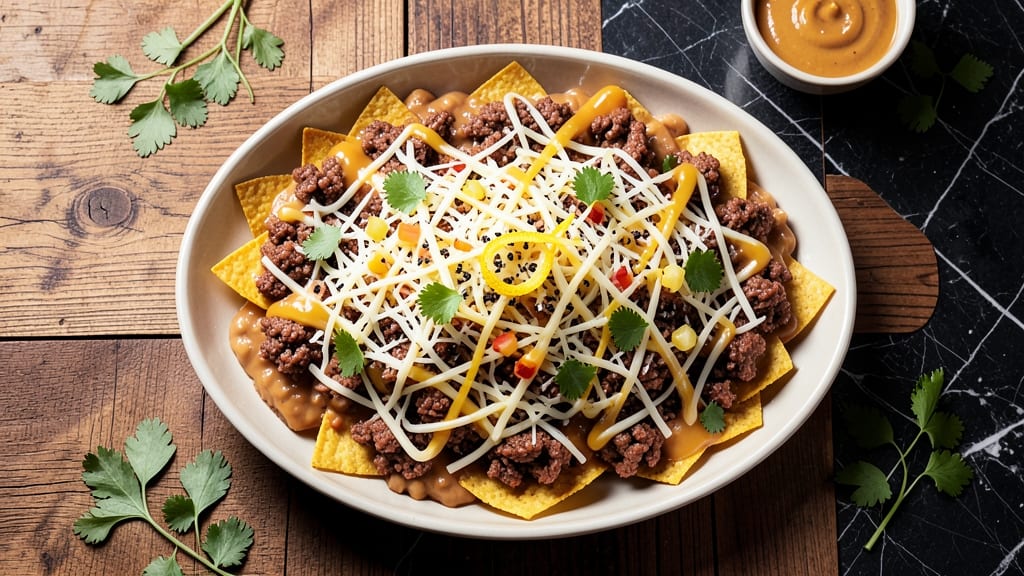 Beef Bean Cheese Nachos Recipe: Crunchy Tortilla Layers With Melty Cheese Pull-Apart Magic