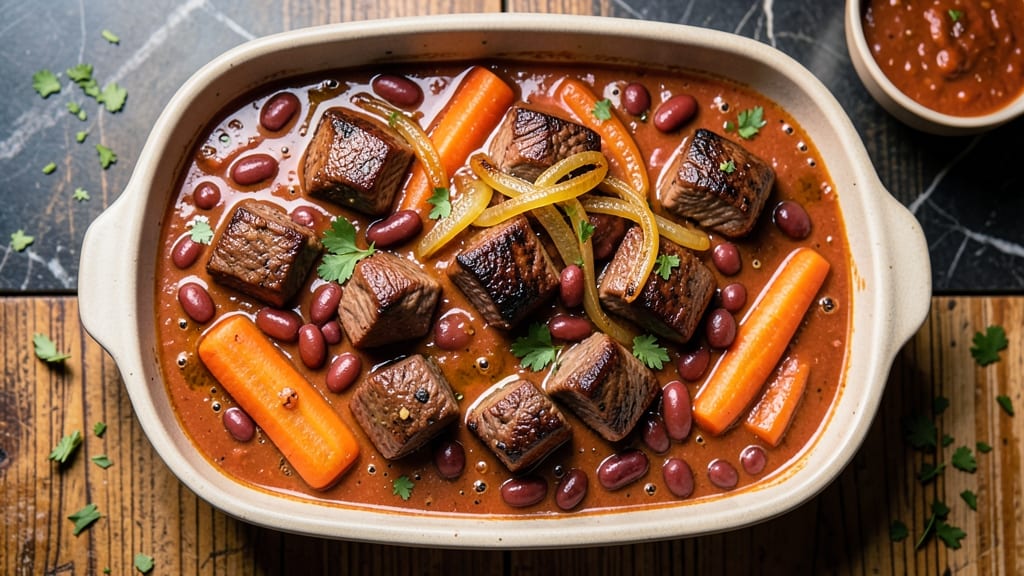 Beef and Bean Casserole Recipe: One-Pot Heartiness With Caramelized Onions