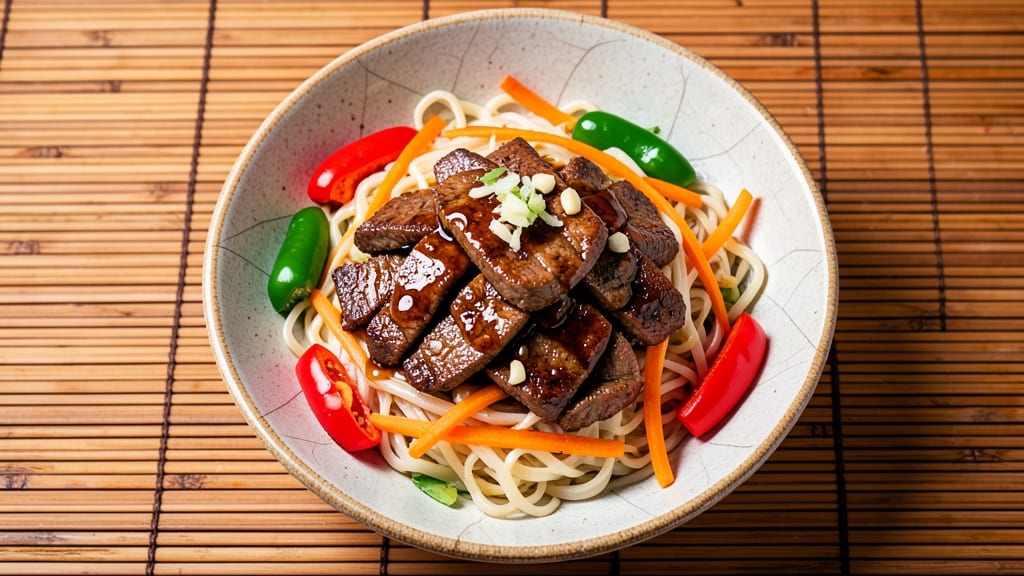 Asian Beef Stir Fry Recipe with Noodles: Wok-Fired Crunch and Silky Noodle Harmony