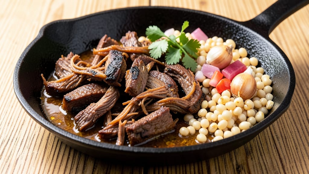 Beef and Hominy Recipe: Smoky Chili-Spiced Stew With Corny Comfort