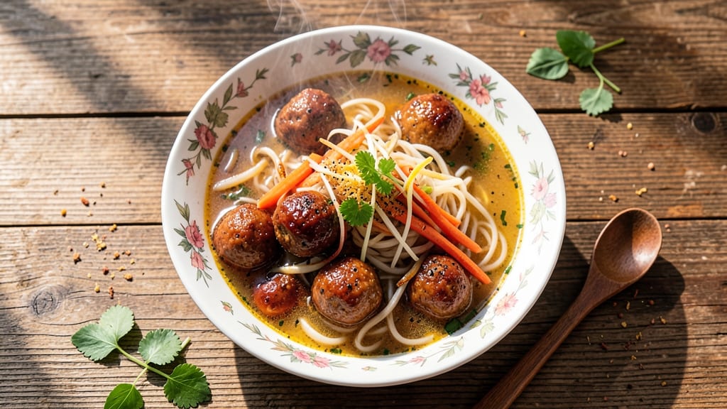 Beef Ball Pho Recipe: Spiced Meatballs in Fragrant Star-Anise Broth