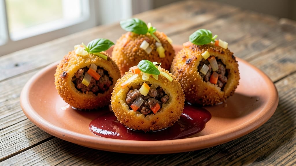 Beef Arancini Recipe: Crispy Risotto Balls With Cheesy Pull-Apart Magic