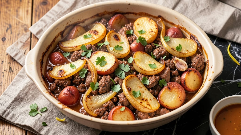 Baked Beef Casserole Recipe: Cheesy Potato Topping Crusts Every Bite