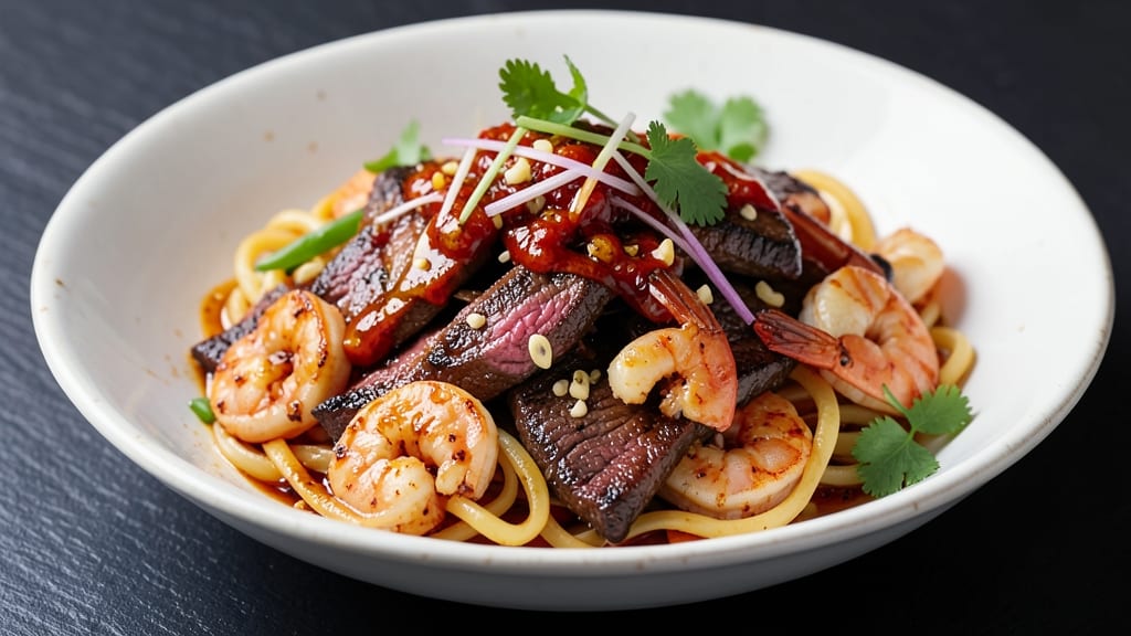 Beef and Shrimp Yakamein Recipe: Wok-Fired Spice and Soy Harmony
