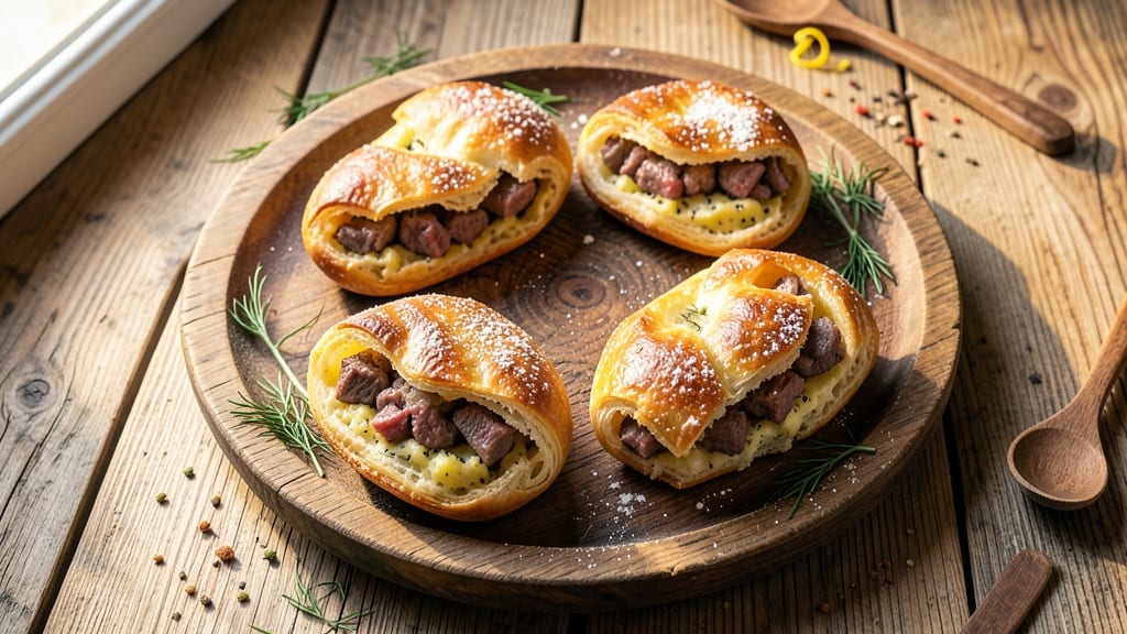 Beef and Potato Piroshki Recipe: Flaky Dough Wrapped in Savory Filling