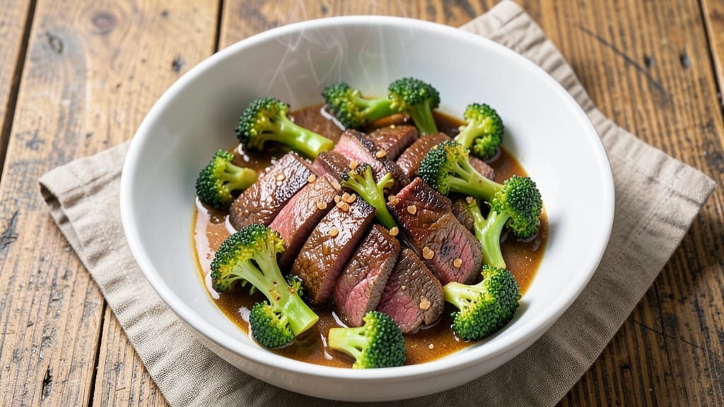 Beef and Broccoli Recipe Lau: Silky Soy-Wine Glaze Over Tender Beef Bites