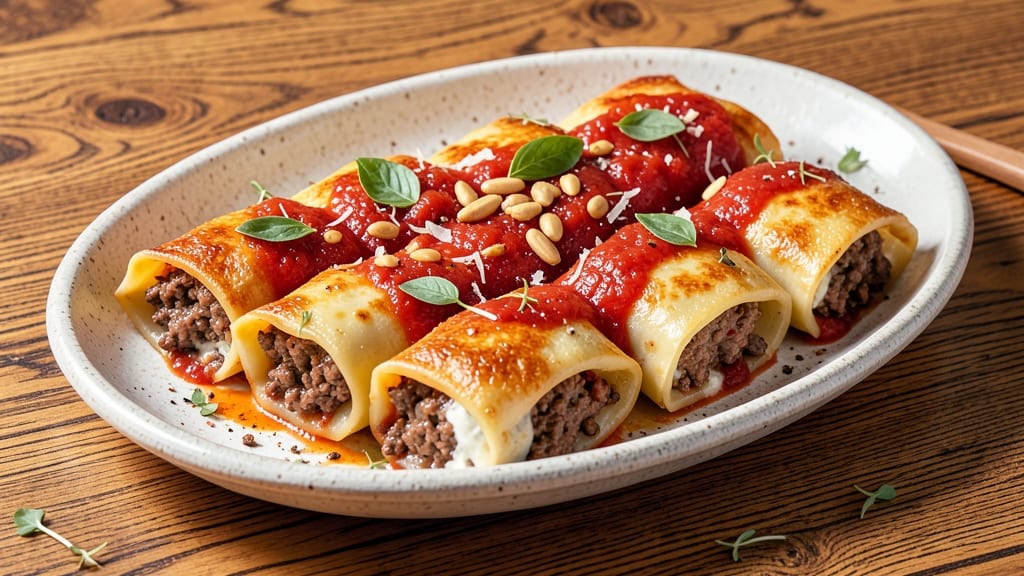 Beef and Pork Cannelloni Recipe: Layered Richness With Cheesy, Meat-Stuffed Twists
