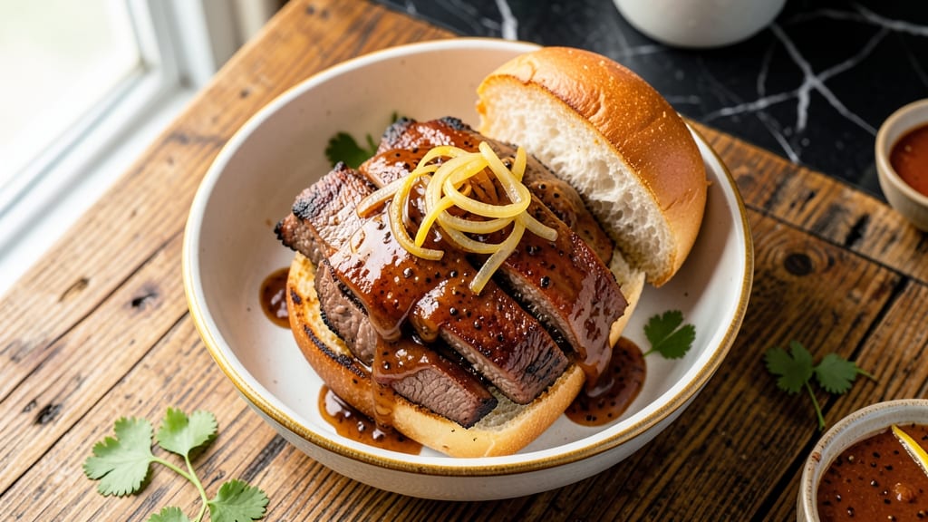 Barbecued Beef on a Bun Recipe: Smoky-Sweet Glaze That Sticks to Every Bite