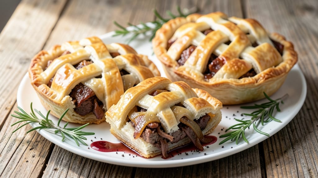 Baked Beef Pies Recipe: Flaky Crusts With Savory Meat Filling