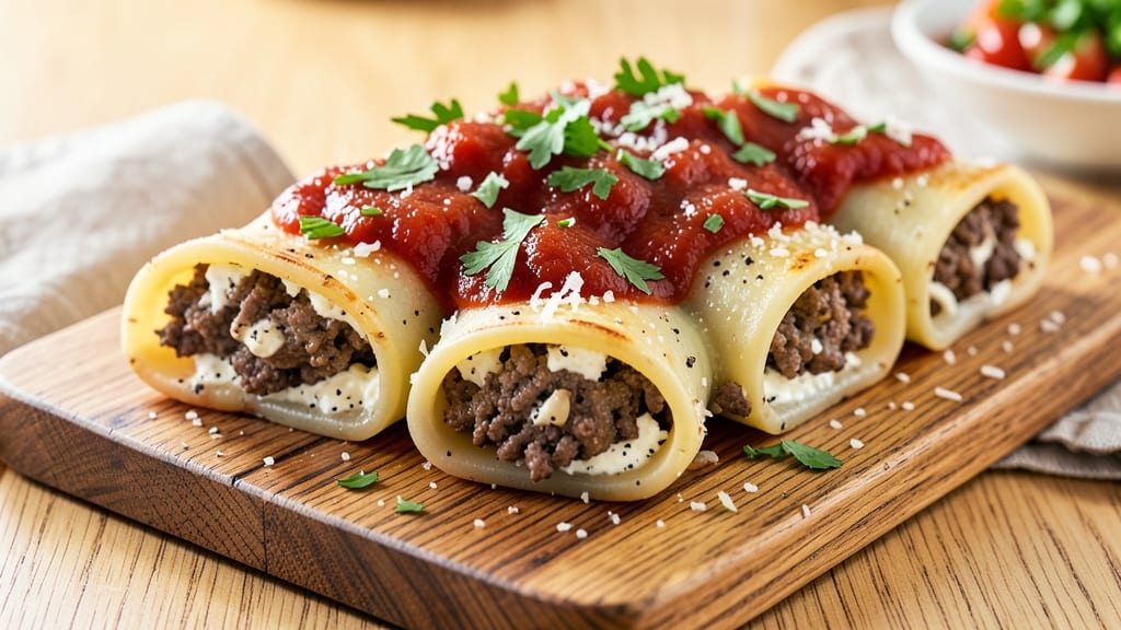 Beef and Ricotta Cannelloni Recipe: Cheesy Layers Baked to Golden Perfection