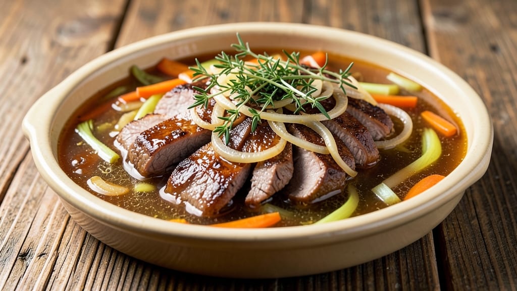 Beef Aspic Recipe: Gelatinous Elegance With Meat and Herb Beauty
