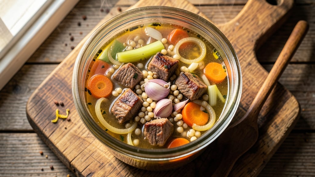 Beef Barley Soup Canning Recipe: Homemade Pantry Staple With Deep Flavor