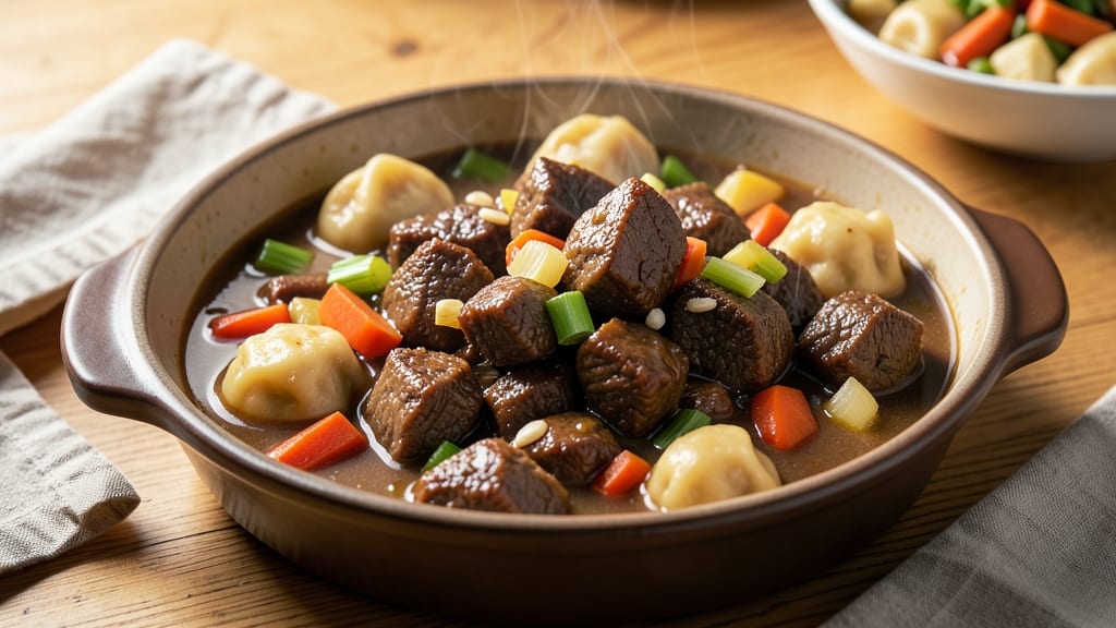 Baltimore Sour Beef and Dumplings Recipe: Slow-Braised Richness with Fluffy Noodles