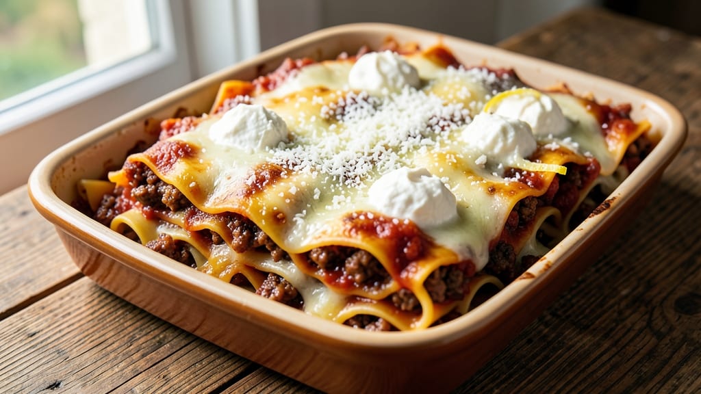All Beef Lasagna Recipe: Crispy Top, Cheesy Pull-Apart Layers