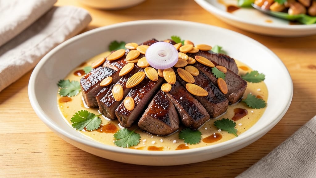 Beef Almond Ding Recipe: Crispy Top, Silky Coconut-Cream Center