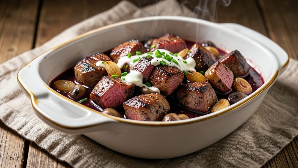 Air Fryer Beef Stroganoff Recipe: Silky Mushroom-Wine Sauce in 20 Minutes