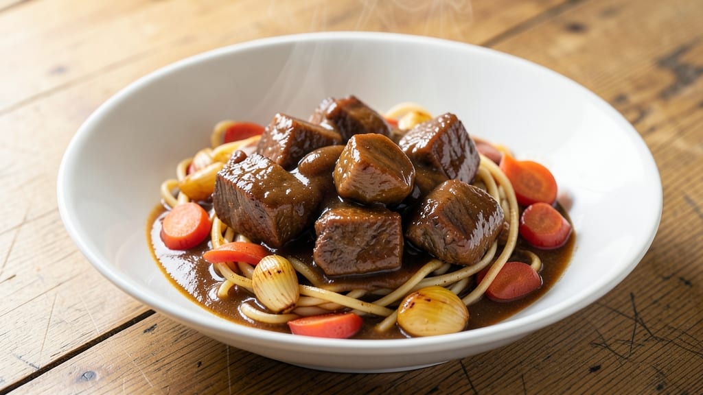 Beef and Noodles with Brown Gravy Recipe: Deep-Roasted Spice and Rich Fond Harmony