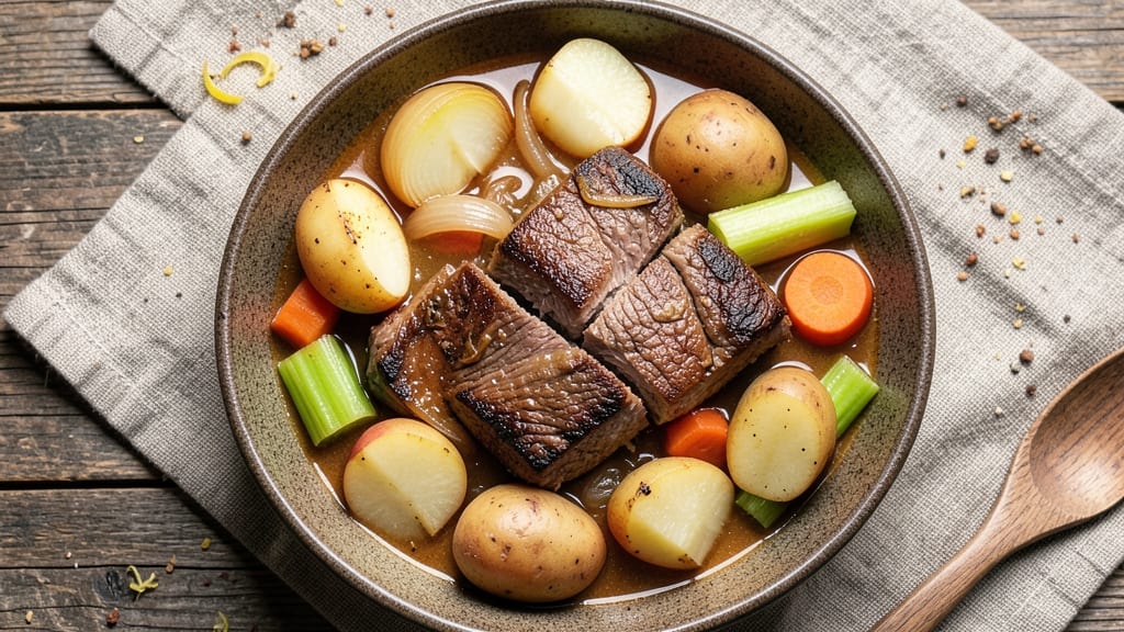 Apple Beef Stew Recipe: Apple-Caramelized Beef with Spiced Root Vegetables