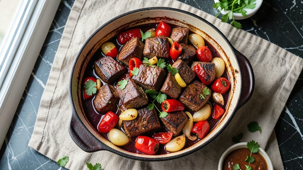 Beef and Pepper Stew Recipe: Deep Wine-Braised Spice and Caramelized Fond Luxury