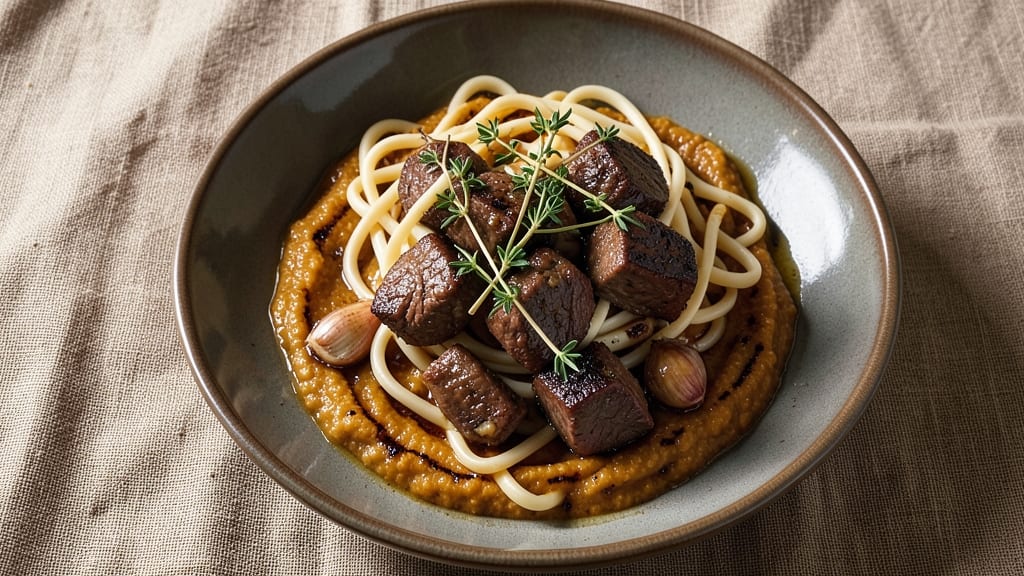 Beef and Noodles with French Onion Soup Recipe: Deep Caramelized Fond Meets Hearty Beef
