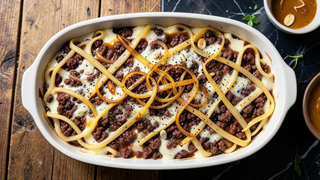 Beef and Egg Noodle Casserole Recipe: Hearty Breakfast Bake With Crispy Top