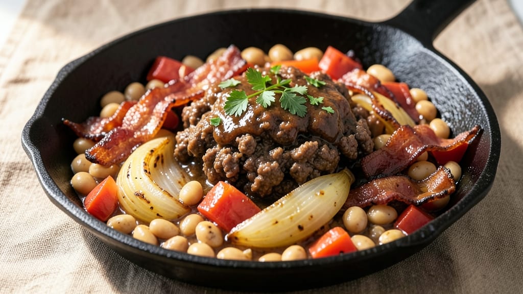 Beans, Bacon, and Ground Beef Recipe: Crispy Bacon Bites With Melty Cheese Twists