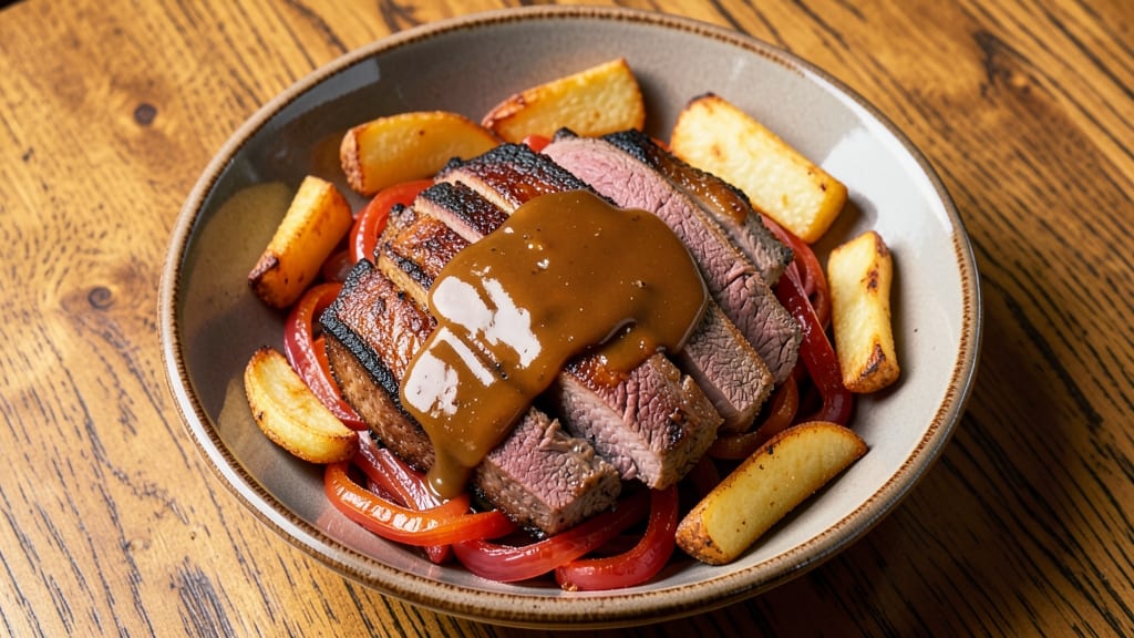 Arbys Roast Beef Copycat Recipe: Au Jus-Poached Tenderness with Crispy Tortilla Bites