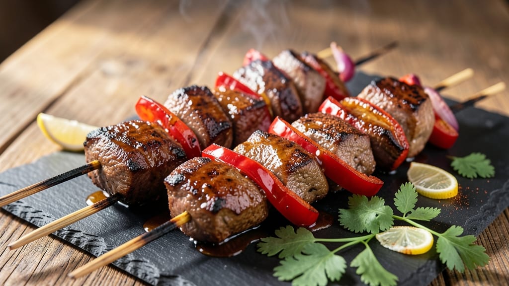 Barbecue Beef Kebabs Recipe: Charred, Juicy Bites With Smoky Grill Flavor